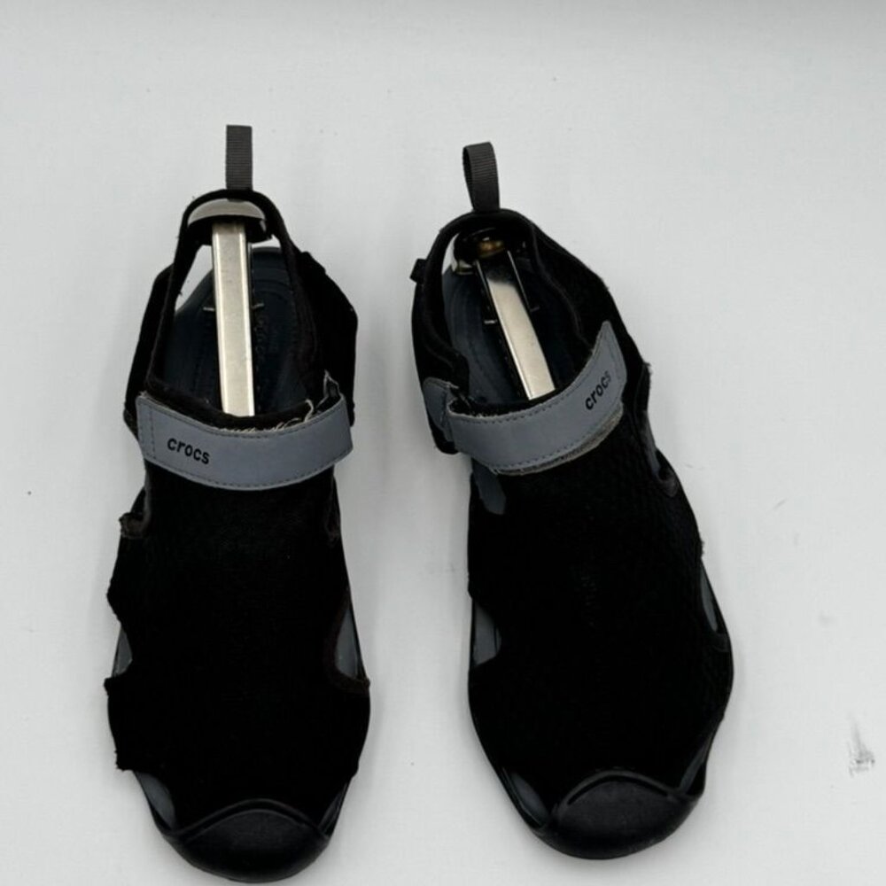 Crocs Shoes Womens 10 Water Shoe Black Mesh Slip On Sport Sandal